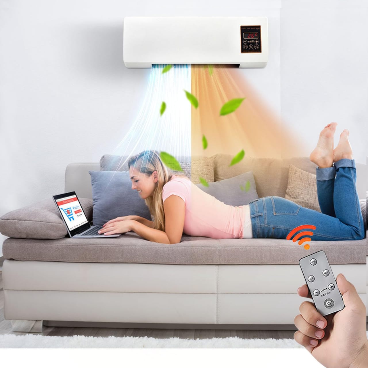 Portable Air Conditioner - 2025 New Wall-Mounted Wireless Mini Cooling AC